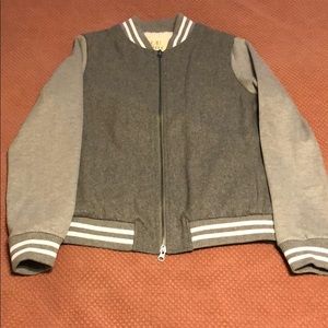 New without Tags-Gray Varsity Jacket